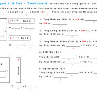 Hinged Lid Box Bookboard Measurements Worksheet